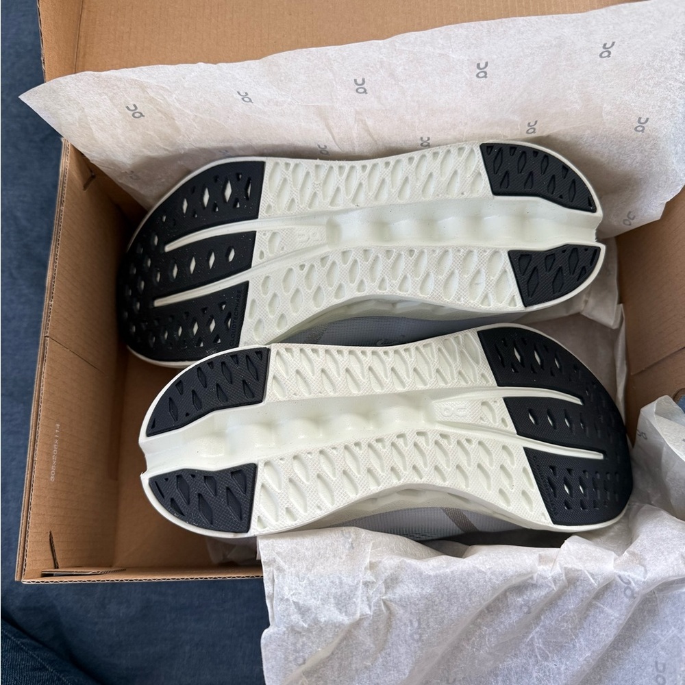 On CloudSurfer Running Women's Light Blue and White Sneakers - Picture 8 of 9